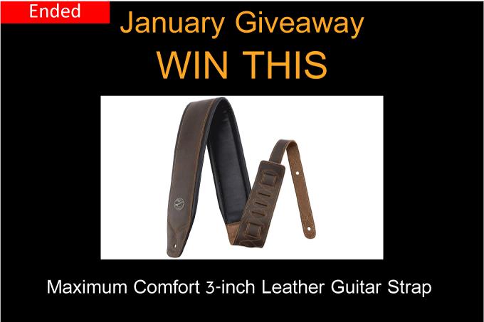leather guitar strap giveaway